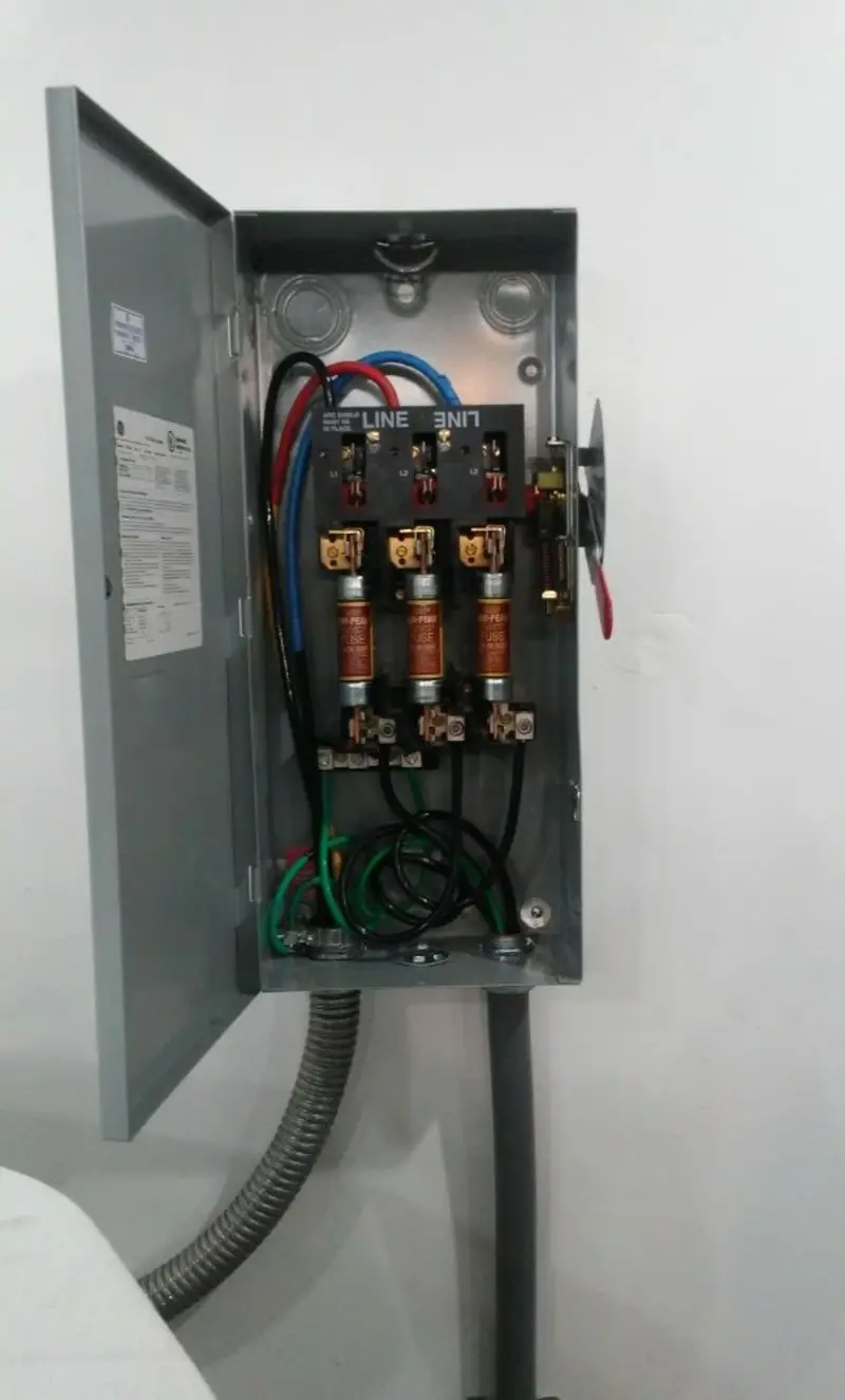 Three-phase disconnect switch installed for Electrical Wiring & Rewiring in Hurlburt Field