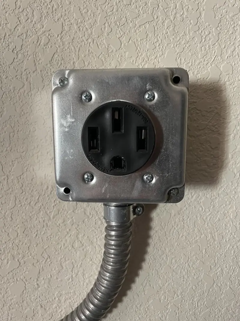 NEMA 14-50 outlet installed for Smart Home Electrical in Hurlburt Field